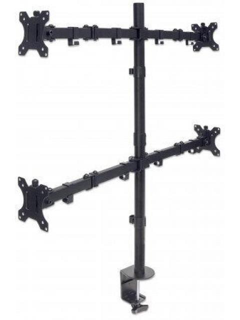 MANHATTAN SOPORTE PARA 4 MONITORES 13 - 32 HASTA 32KG NEGRO