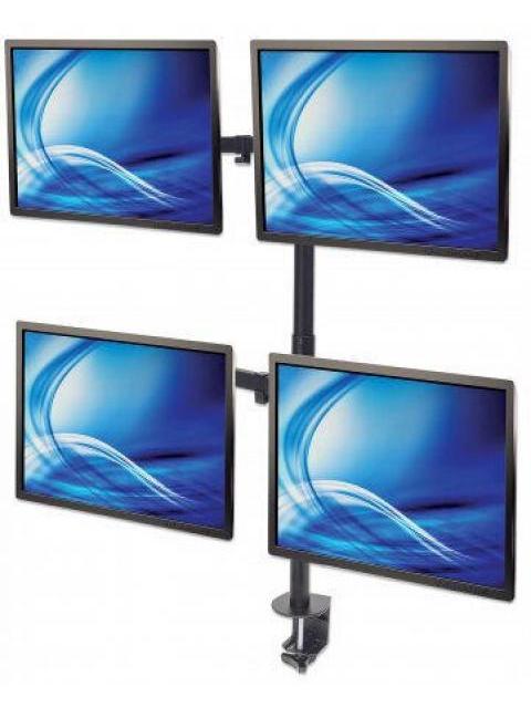 MANHATTAN SOPORTE PARA 4 MONITORES 13 - 32 HASTA 32KG NEGRO