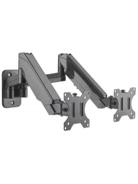 MANHATTAN SOPORTE DE PARED 2 MONITORES 17 - 32 HASTA 8KG NEGRO