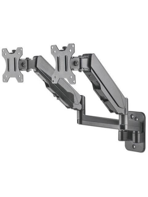 MANHATTAN SOPORTE DE PARED 2 MONITORES 17 - 32 HASTA 8KG NEGRO