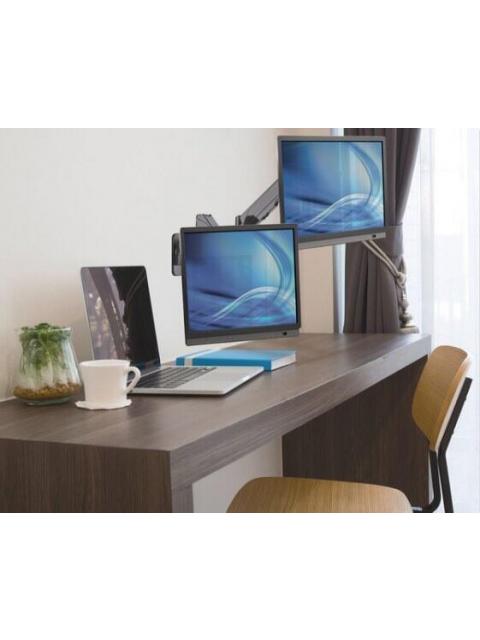 MANHATTAN SOPORTE DE PARED 2 MONITORES 17 - 32 HASTA 8KG NEGRO