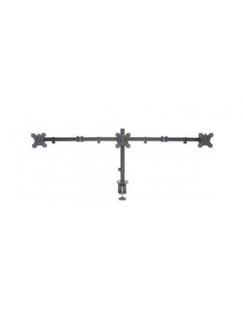 MANHATTAN SOPORTE DE MESA PARA 3 MONITORES 13 - 27 21KG NEGRO