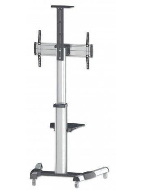 MANHATTAN SOPORTE TIPO CARRITO PARA PANTALLAS 37 A 70 O 50KGS NEGRO-PLATA