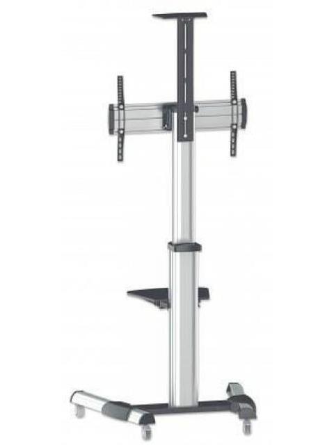MANHATTAN SOPORTE TIPO CARRITO PARA PANTALLAS 37 A 70 O 50KGS NEGRO-PLATA