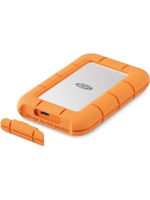 SSD EXTERNO LACIE RUGGED MINI SSD 1TB USB C NARANJA-PLATA