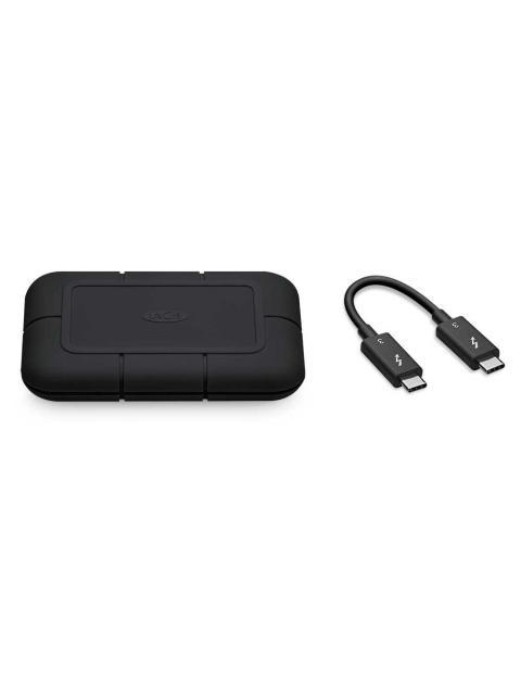 SSD EXTERNO LACIE RUGGED SSD PRO NVME 4TB USB-C NEGRO - INCLUYE CABLE THUNDERBOLT 3
