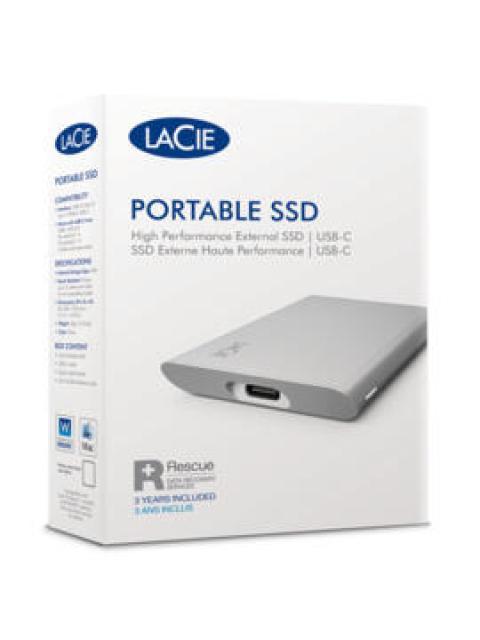 SSD EXTERNO LACIE STKS1000400 2.5 1TB USB-C 3.1 PLATA