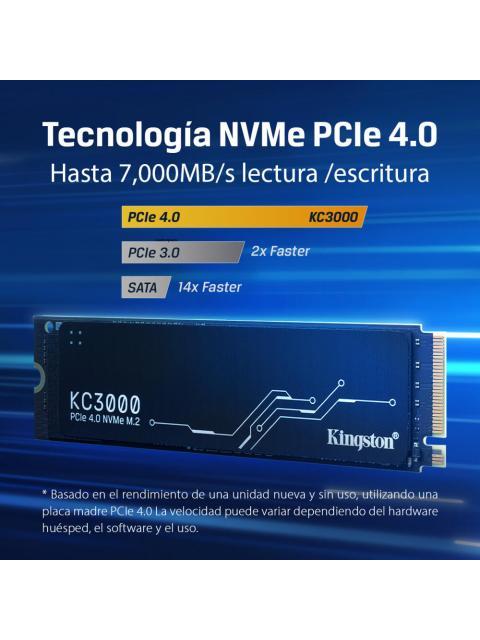 SSD KINGSTON KC3000 NVME 2048GB PCI EXPRESS 4.0 M.2
