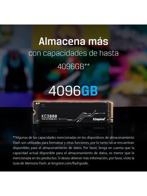 SSD KINGSTON KC3000 NVME 2048GB PCI EXPRESS 4.0 M.2