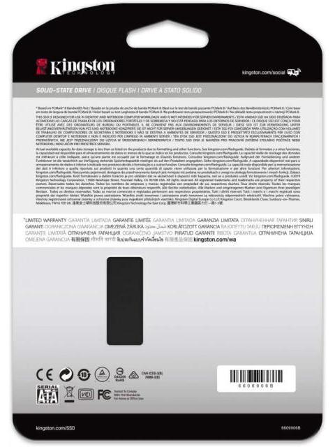SSD KINGSTON KC600 NAND 3D TLC 1TB SATA III 2.5 7MM