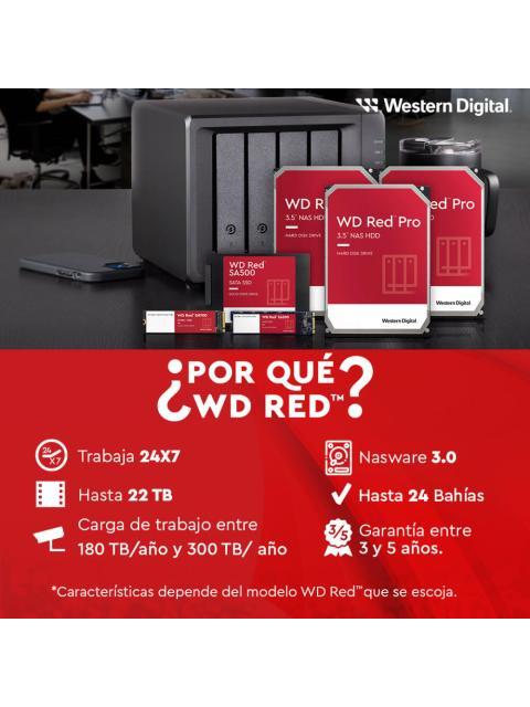 SSD WD RED SA500 500GB 2.5 530 MB-S ESCRITURA 560 MB-S LECTURA SATA III