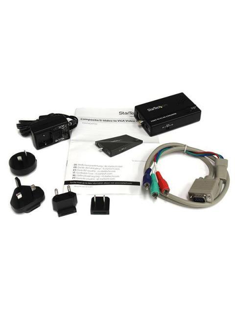 STARTECH  ADAPTADOR DE S-VIDEO MACHO - VGA HEMBRA NEGRO