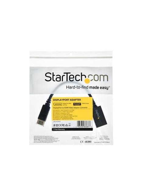 STARTECH  ADAPTADOR DISPLAYPORT 1.2 MACHO - HDMI HEMBRA 1080P NEGRO