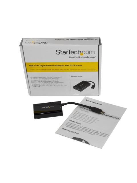 STARTECH  ADAPTADOR USB-C DE RED ETHERNET GIGABIT CON ENTREGA DE POTENCIA 5000 MBIT-S NEGRO