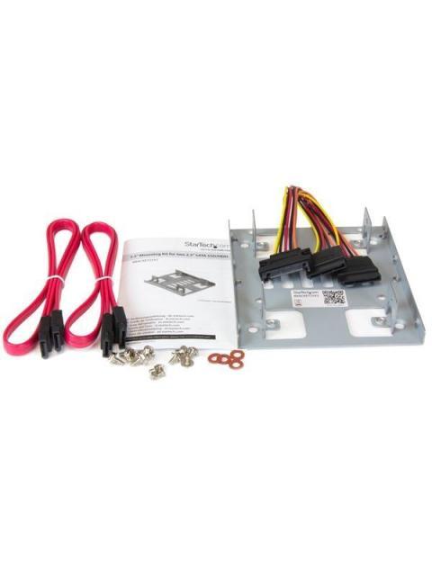 STARTECH  BRACKET ADAPTADOR BANDEJA DE MONTAJE 2 UNIDADES DE DISCO DURO DE 2.5 A 3.5