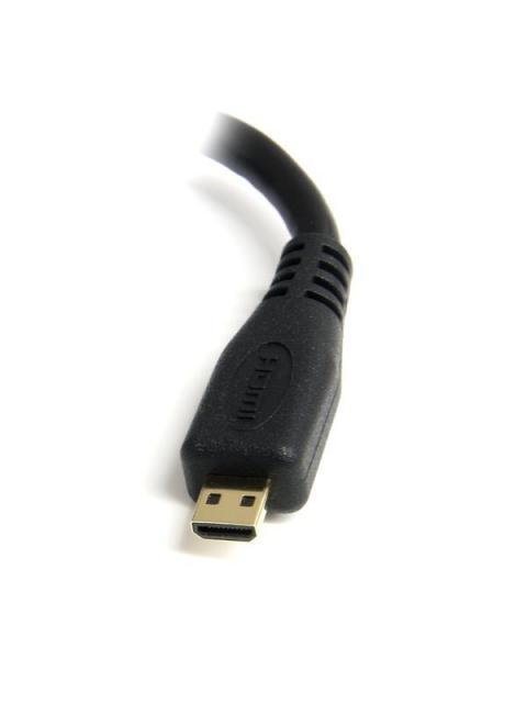 STARTECH  CABLE ADAPTADOR HDMI HEMBRA - MICRO HDMI MACHO 12CM NEGRO