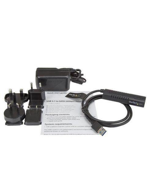 STARTECH  CABLE ADAPTADOR USB 3.1 - SATA PARA UNIDADES DE DISCO 2.5 Y 3.5