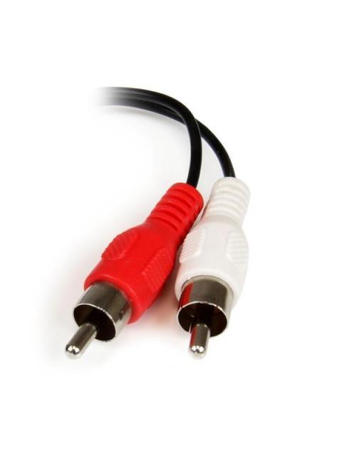 STARTECH  CABLE DE AUDIO ESTEREO MINI 3.5MM HEMBRA - 2X RCA MACHO 15CM NEGRO