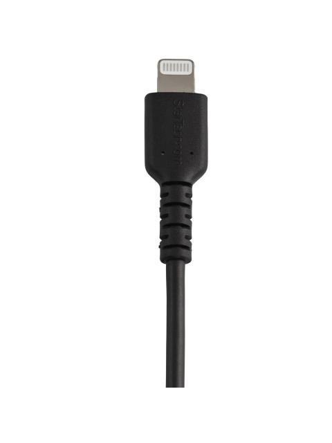 STARTECH  CABLE DE CARGA CERTIFICADO MFI LIGHTNING MACHO - USB A 2.0 MACHO 30CM NEGRO PARA PARA IPOD-IPHONE-IPAD