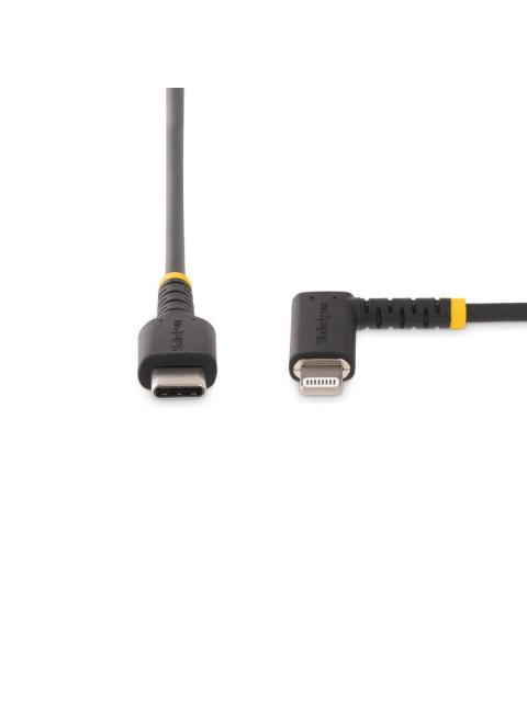STARTECH  CABLE DE CARGA CERTIFICADO MFI USB-C - LIGHTNING 1 METRO NEGRO PARA IPHONE-IPAD
