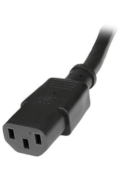 STARTECH  CABLE DE PODER C13 COUPLER MACHO - C14 COUPLER HEMBRA 1.8 METROS NEGRO