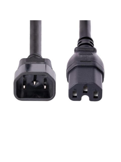 STARTECH  CABLE DE PODER C14 MACHO - C15 HEMBRA 3 METROS NEGRO