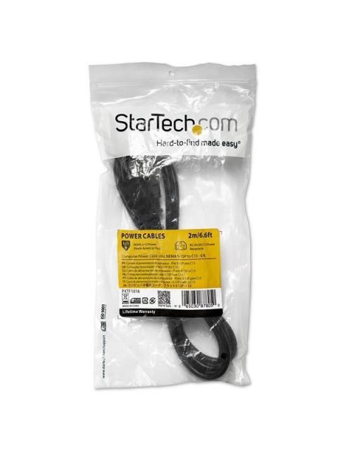 STARTECH  CABLE DE PODER NEMA 5-15P MACHO - C13 COUPLER HEMBRA 1.8 METROS NEGRO