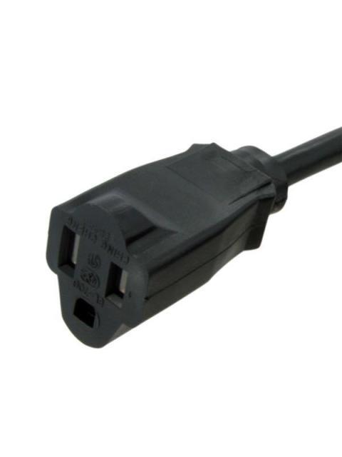 STARTECH  CABLE DE PODER NEMA 5-15R MACHO - NEMA 5-15P HEMBRA 1.8 METROS
