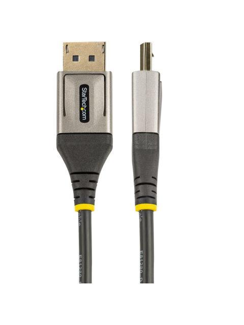 STARTECH  CABLE DISPLAYPORT CON CERTIFICACION VESA DISPLAYPORT 1.4 MACHO - DISPLAYPORT 1.4 MACHO 8K 120HZ 1 METRO GRIS-NEGRO
