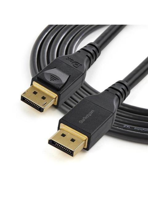STARTECH  CABLE DISPLAYPORT CON CERTIFICACION VESA DISPLAYPORT 1.4 MACHO - DISPLAYPORT 1.4 MACHO 8K 60HZ 4 METROS NEGRO