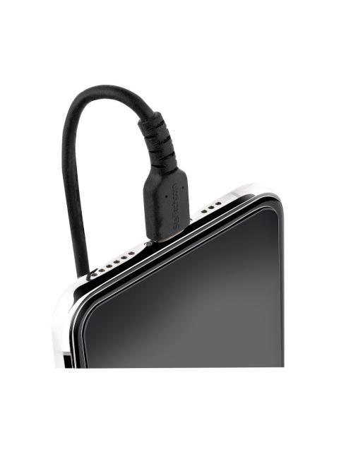 STARTECH  CABLE ESPIRAL LIGHTNING MACHO - USB A MACHO 1 METRO NEGRO