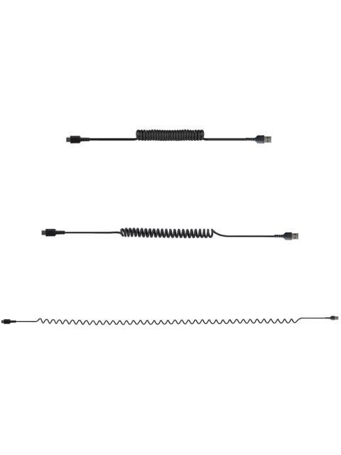 STARTECH  CABLE ESPIRAL USB-A MACHO - USB-C MACHO 1 METRO NEGRO