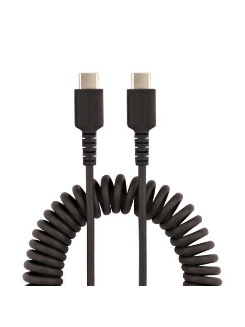 STARTECH  CABLE ESPIRAL USB-C MACHO - USB-C MACHO 1 METRO NEGRO
