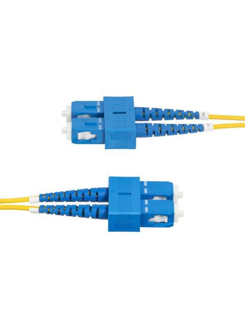 STARTECH  CABLE FIBRE OPTICA MONOMODO OS2 SC MACHO - SC MACHO NUCLEO 9?M CUBIERTA 125?M 2 METROS AMARILLO