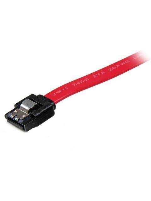 STARTECH  CABLE SATA CON CIERRE DE SEGURIDAD MACHO - MACHO 30CM ROJO