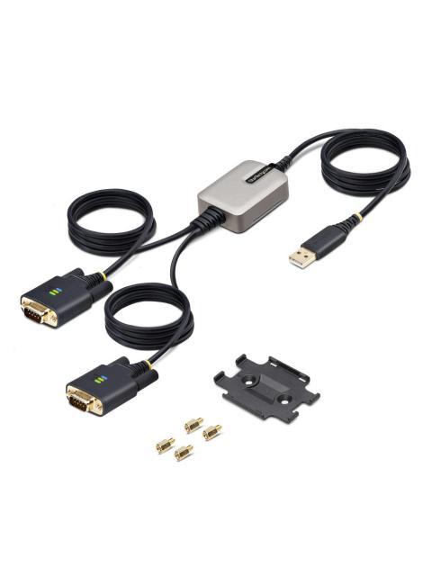 STARTECH  CABLE SERIAL USB A MACHO - 2X DB9 MACHO 4 METROS NEGRO