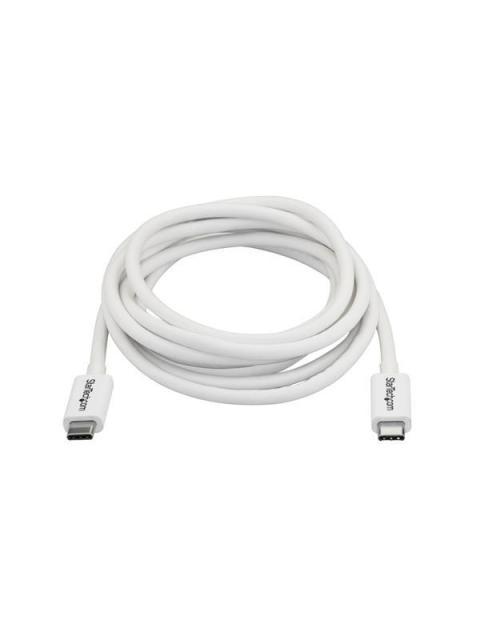 STARTECH  CABLE THUNDERBOLT 3 USB-C MACHO - USB-C MACHO 2 METROS BLANCO PARA MACBOOK PRO