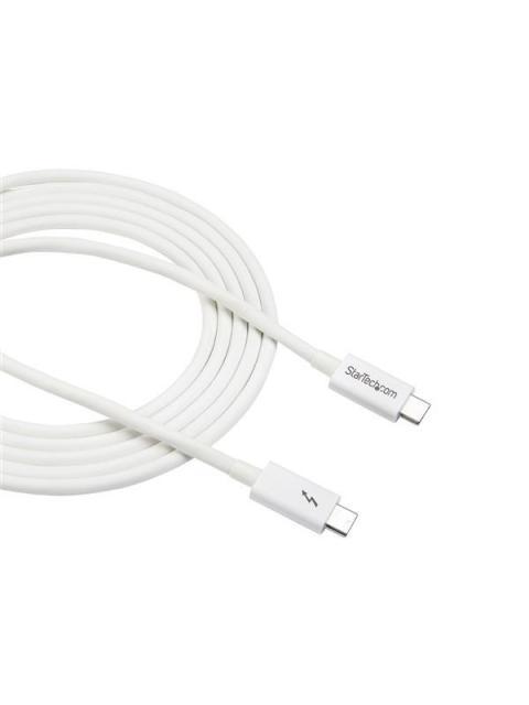 STARTECH  CABLE THUNDERBOLT 3 USB-C MACHO - USB-C MACHO 2 METROS BLANCO PARA MACBOOK PRO