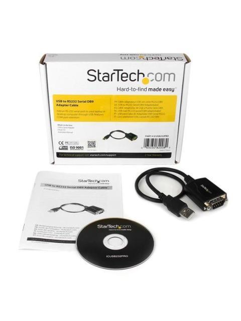 STARTECH  CABLE USB A MACHO - DB9 MACHO 31CM NEGRO