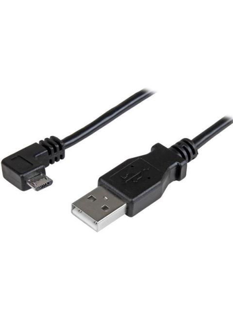 STARTECH  CABLE USB - MICRO USB CON CONECTOR ACODADO A LA DERECHA 2 METROS NEGRO