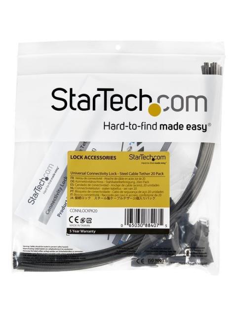 STARTECH  CABLES DE SEGURIDAD DE DOBLE LAZO NEGRO