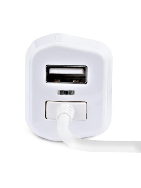 STARTECH  CARGADOR PARA AUTO USBLT2PCARW2 1X USB-A CON CABLE LIGHTNING BLANCO