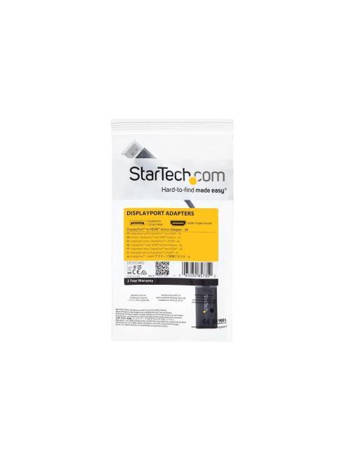 STARTECH  CONVERTIDOR DE VIDEO DISPLAYPORT MACHO - HDMI HEMBRA 15CM NEGRO