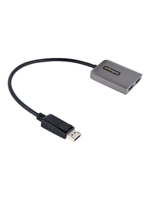 STARTECH  DIVISOR DE VIDEO DISPLAYPORT MACHO - 2X HDMI HEMBRA NEGRO-GRIS
