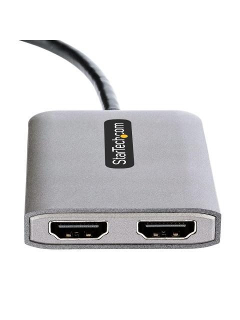 STARTECH  DIVISOR DE VIDEO DISPLAYPORT MACHO - 2X HDMI HEMBRA NEGRO-GRIS