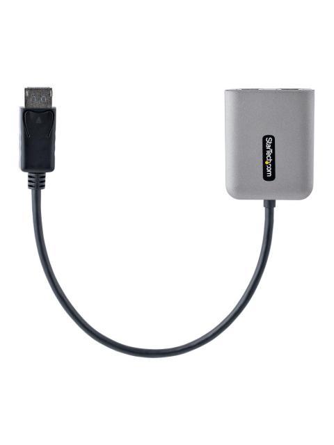 STARTECH  DIVISOR DE VIDEO DISPLAYPORT MACHO - 2X HDMI HEMBRA NEGRO-GRIS