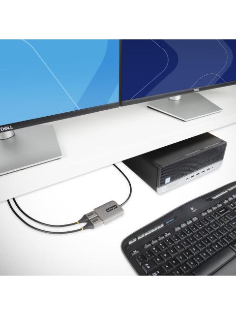 STARTECH  DIVISOR MULTIPLICADOR DISPLAYPORT - 2X DISPLAYPORT GRIS