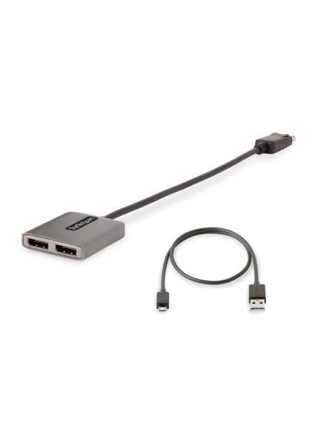 STARTECH  DIVISOR MULTIPLICADOR DISPLAYPORT - 2X DISPLAYPORT GRIS