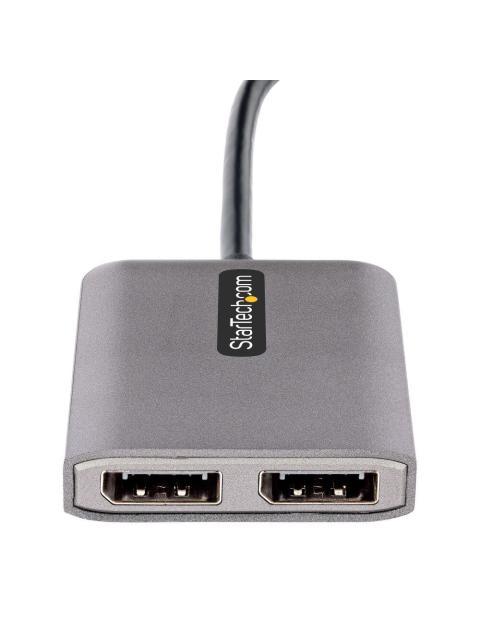 STARTECH  DIVISOR MULTIPLICADOR USB C - 2X DISPLAYPORT GRIS