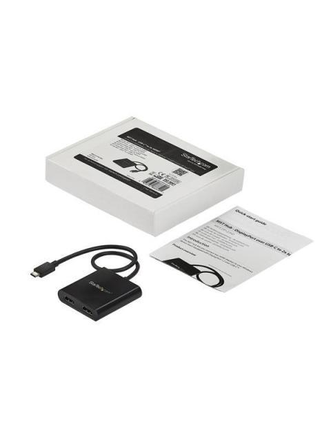STARTECH  DIVISOR SPLITTER MST USB-C MACHO - 2X HDMI HEMBRA NEGRO
